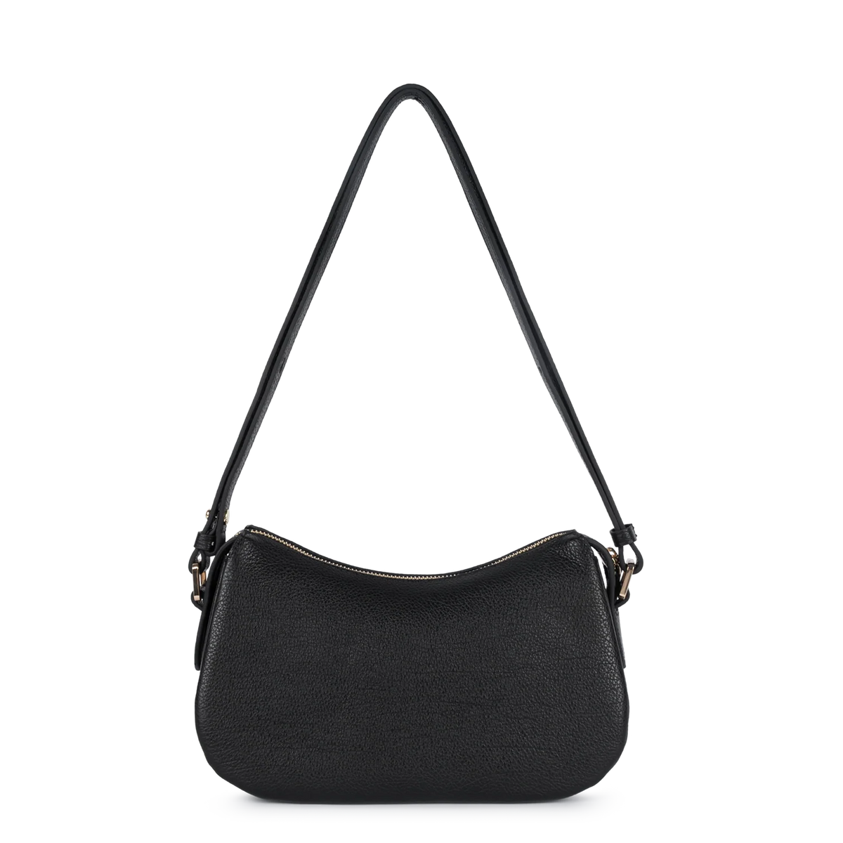LANCASTER - Petit sac besace Lancaster Dune en cuir grainé noir