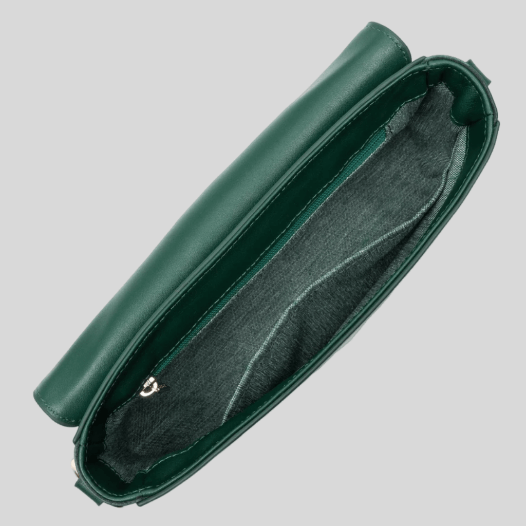 LANCASTER - Sac baguette - Paris médaille - Vert foncé