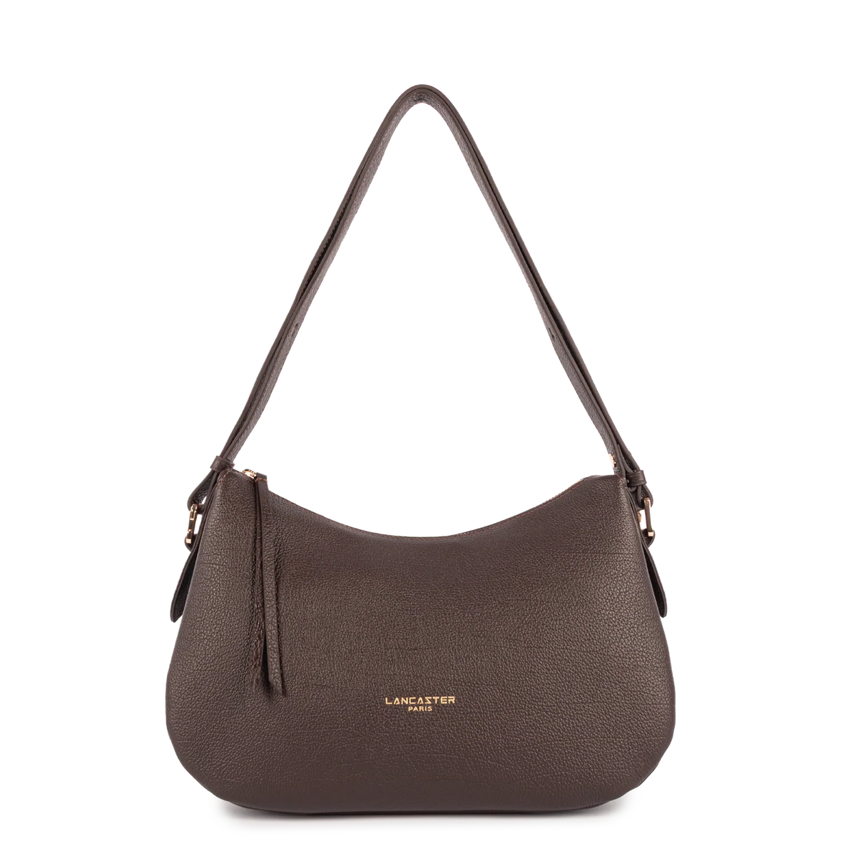 LANCASTER - Sac besace Lancaster Dune en cuir grainé marron