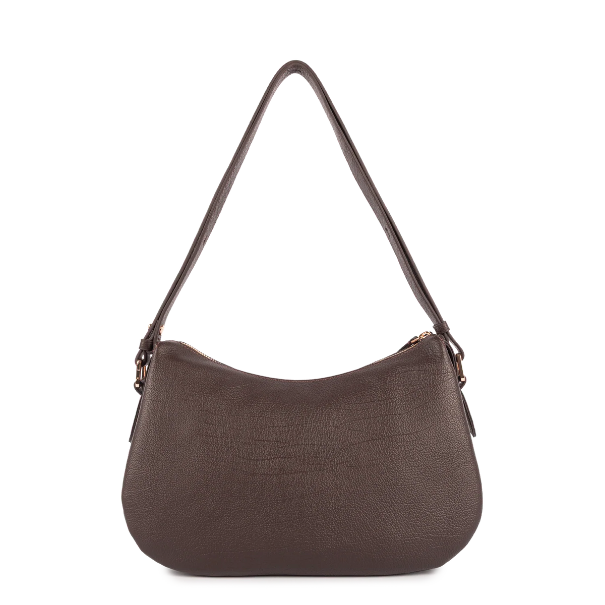 LANCASTER - Sac besace Lancaster Dune en cuir grainé marron