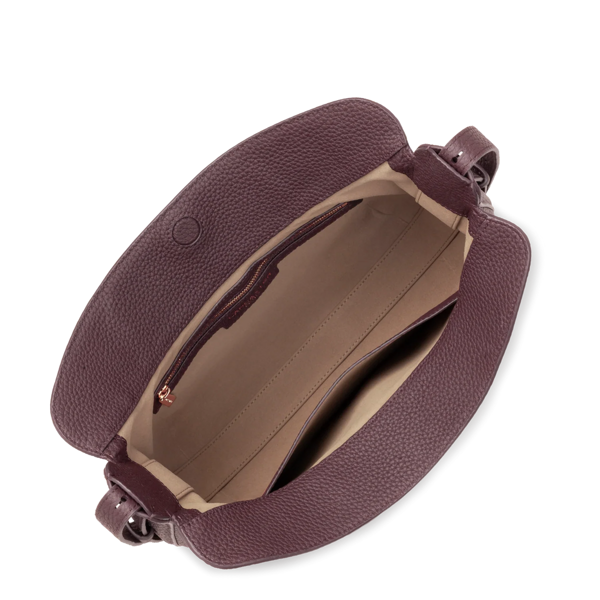LANCASTER - Sac besace Lancaster Toro Ivy en cuir de taurillon Bordeaux
