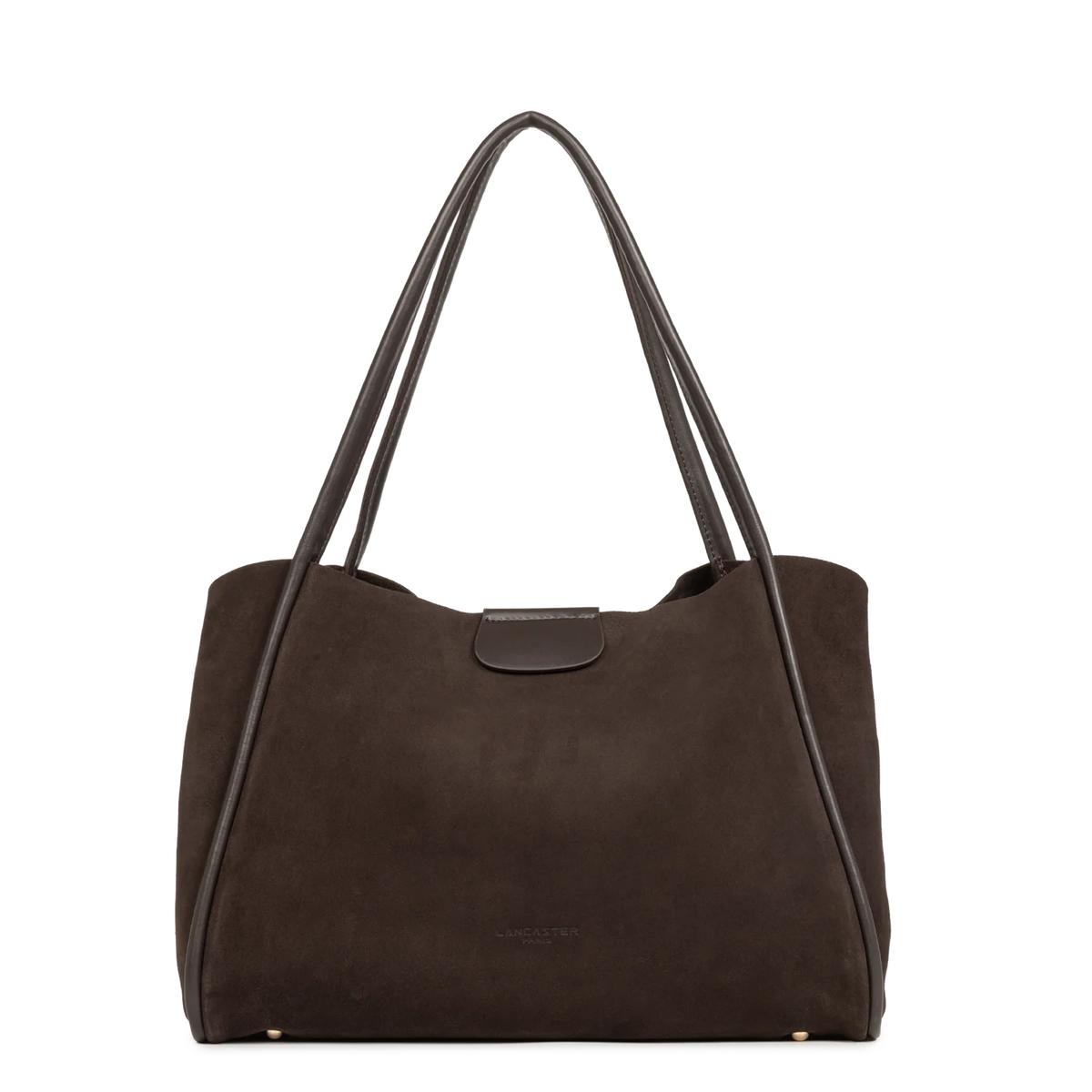 LANCASTER - Grand sac cabas Lancaster Suède Ida en cuir velours marron