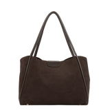 LANCASTER - Grand sac cabas Lancaster Suède Ida en cuir velours marron