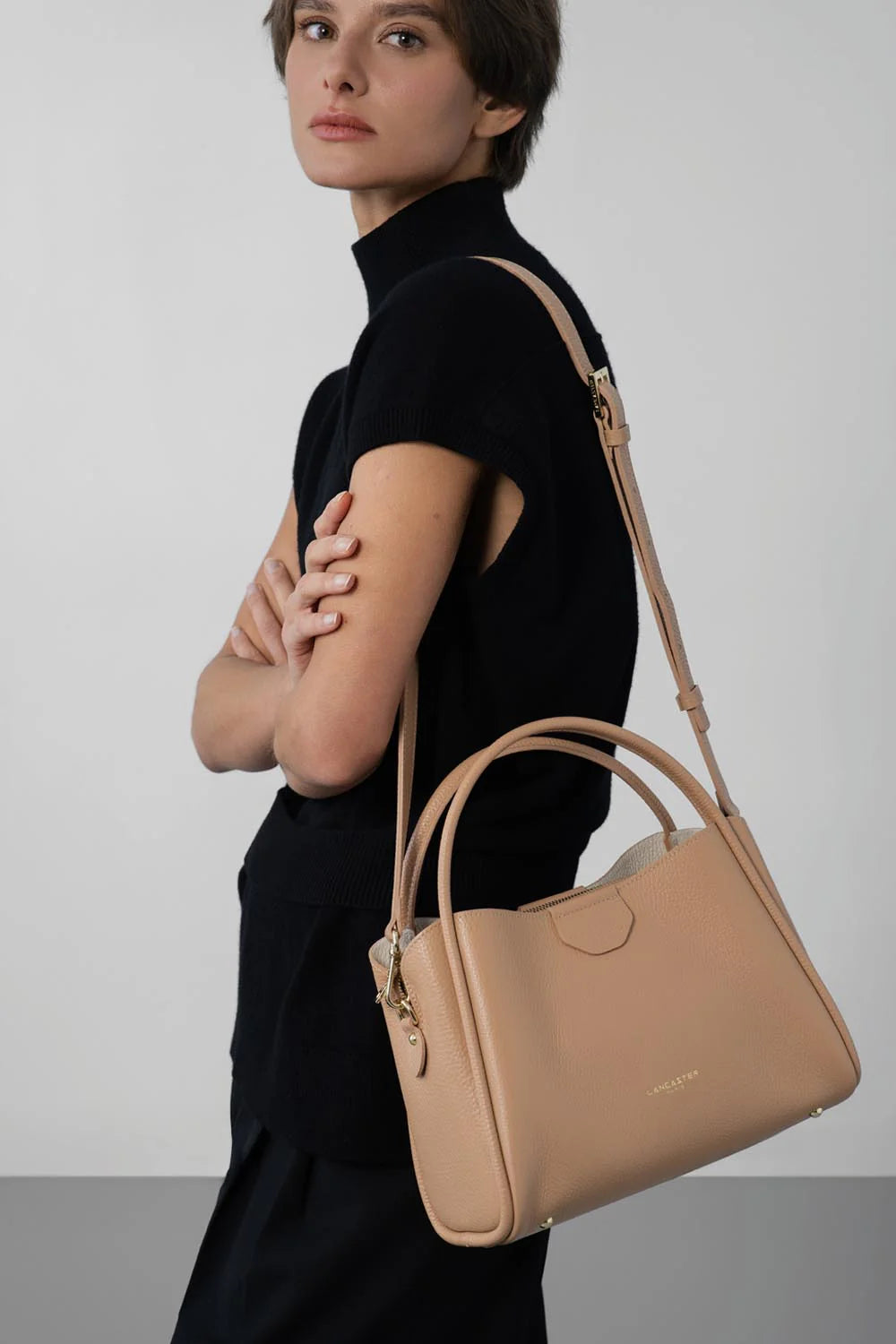 LANCASTER - Sac à Main - Ida Double - Naturel Beige
