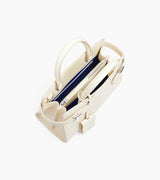 LE TANNEUR- Sac à main petit modèle Emilie en cuir grainé fleur de sel