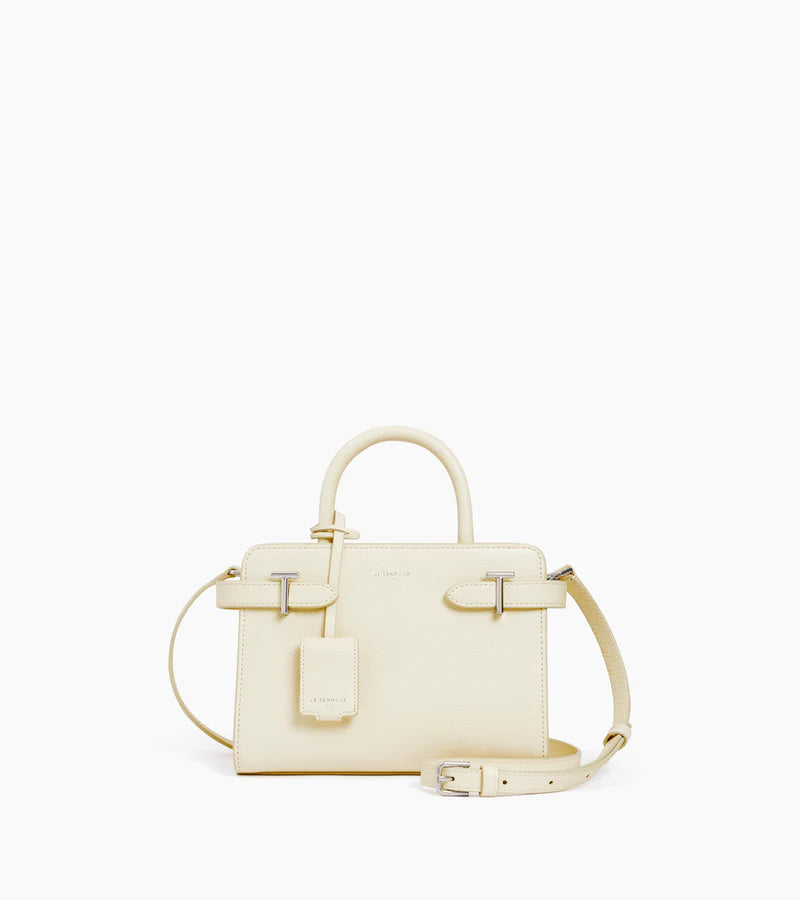 LE TANNEUR- Sac à main petit modèle Emilie en cuir grainé fleur de sel