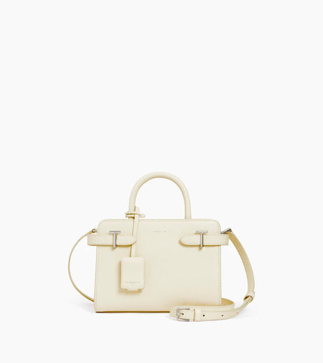 LE TANNEUR- Sac à main petit modèle Emilie en cuir grainé fleur de sel