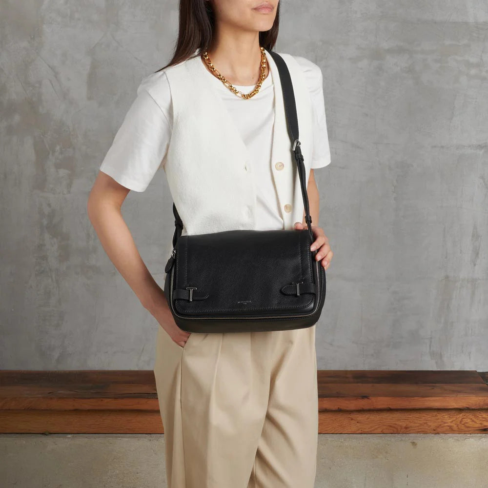 LE TANNEUR - Sac porté bandoulière - Simone -  Noir