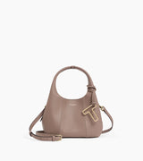 LE TANNEUR - Sac porté épaule petit - Juliette en cuir grainé - Gris Parme