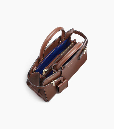LE TANNEUR- Sac à main petit modèle Emilie en cuir grainé ébène