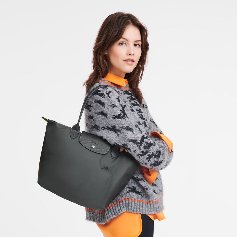 LONGCHAMP - Le Pliage Green - Sac porté épaule M - Graphite