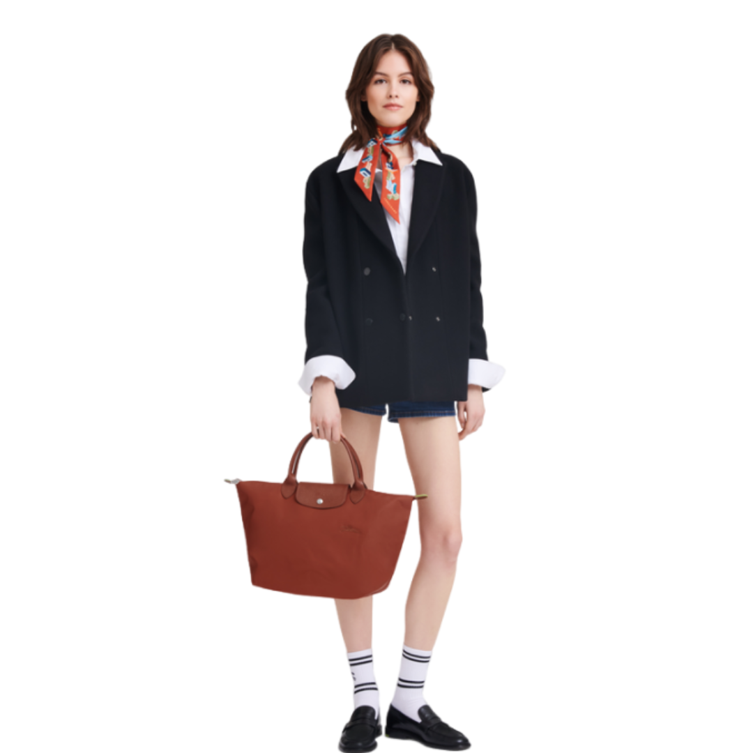 LONGCHAMP - Sac à main M - Le Pliage Green - chataigne