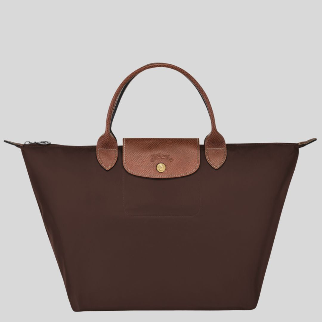 LONGCHAMP - Le pliage original - sac porté main M - Toile recyclée - Ebène