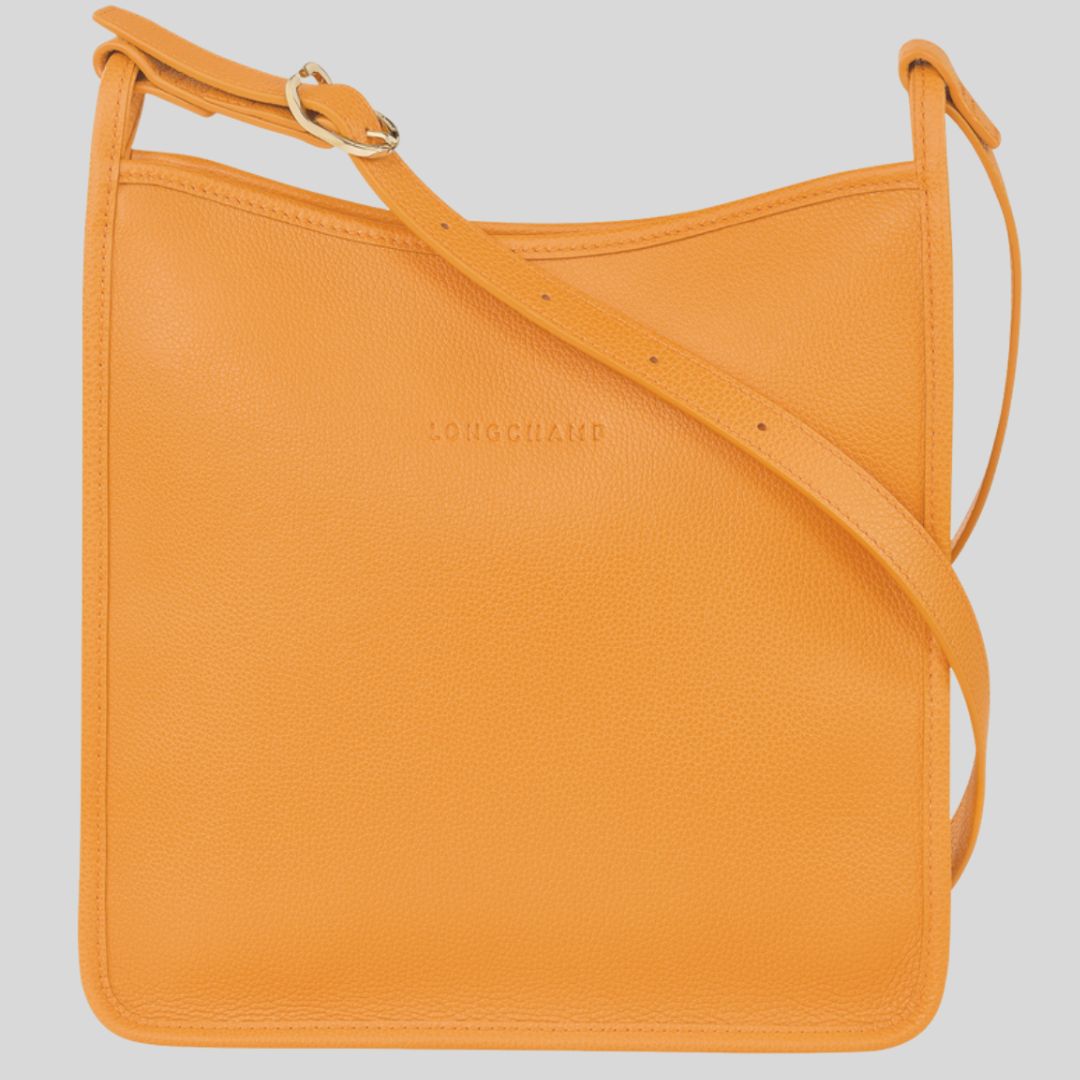 LONGCHAMP - Sac bandoulière zippé L - Le Foulonné cuir - Abricot