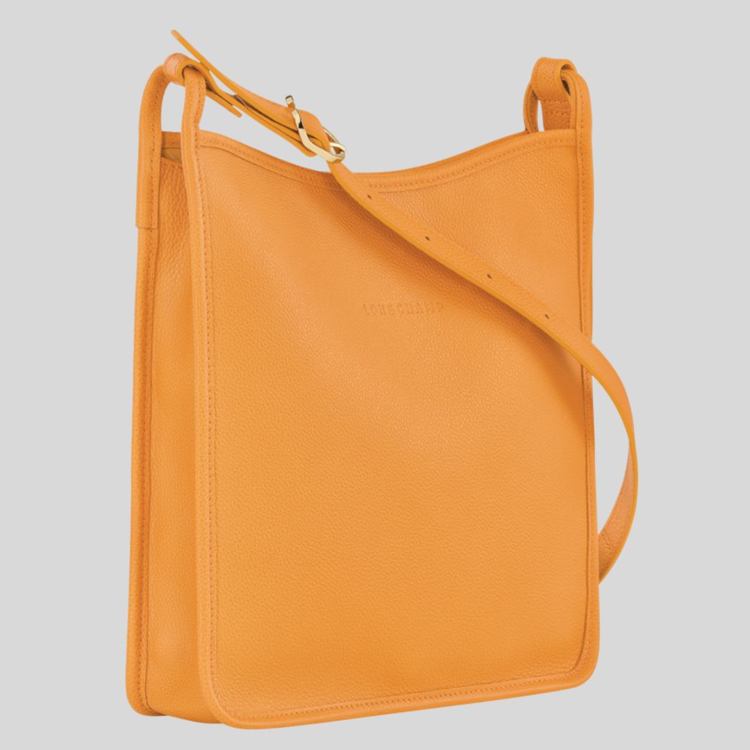 LONGCHAMP - Sac bandoulière zippé L - Le Foulonné cuir - Abricot