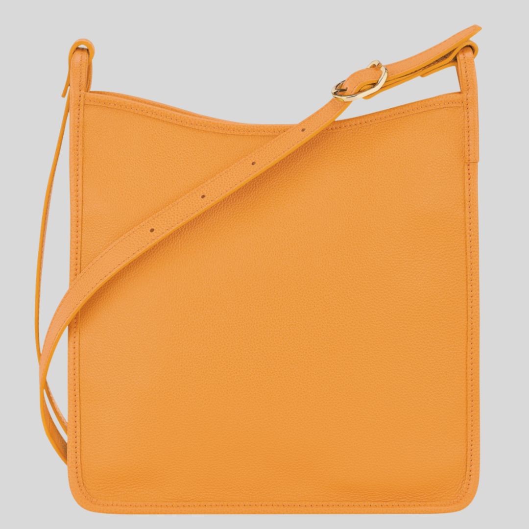 LONGCHAMP - Sac bandoulière zippé L - Le Foulonné cuir - Abricot