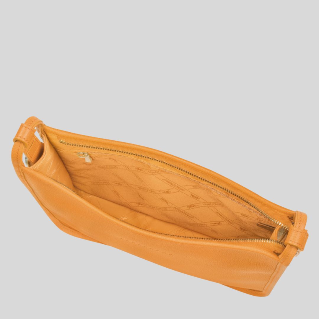 LONGCHAMP - Sac bandoulière zippé L - Le Foulonné cuir - Abricot
