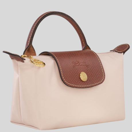 LONGCHAMP - Trousse cosmetique avec poignée - Le Pliage original - Toile recyclée - Papier