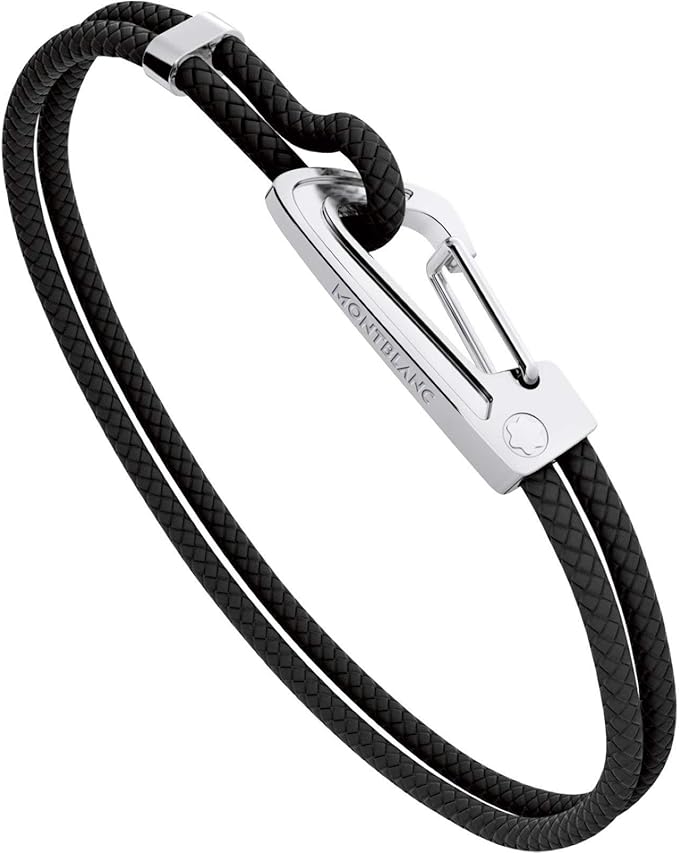 MONTBLANC Bracelet tressé mousqueton - Noir