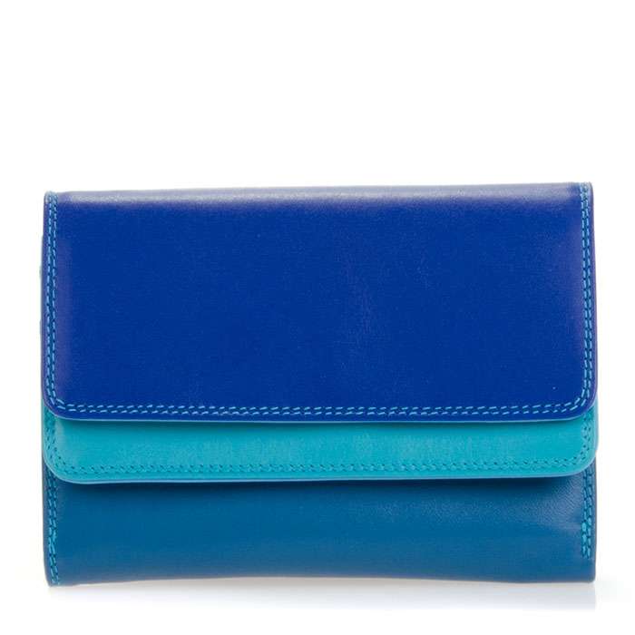 MYWALIT - Portefeuille Mywalit Bleu à double rabat en cuir