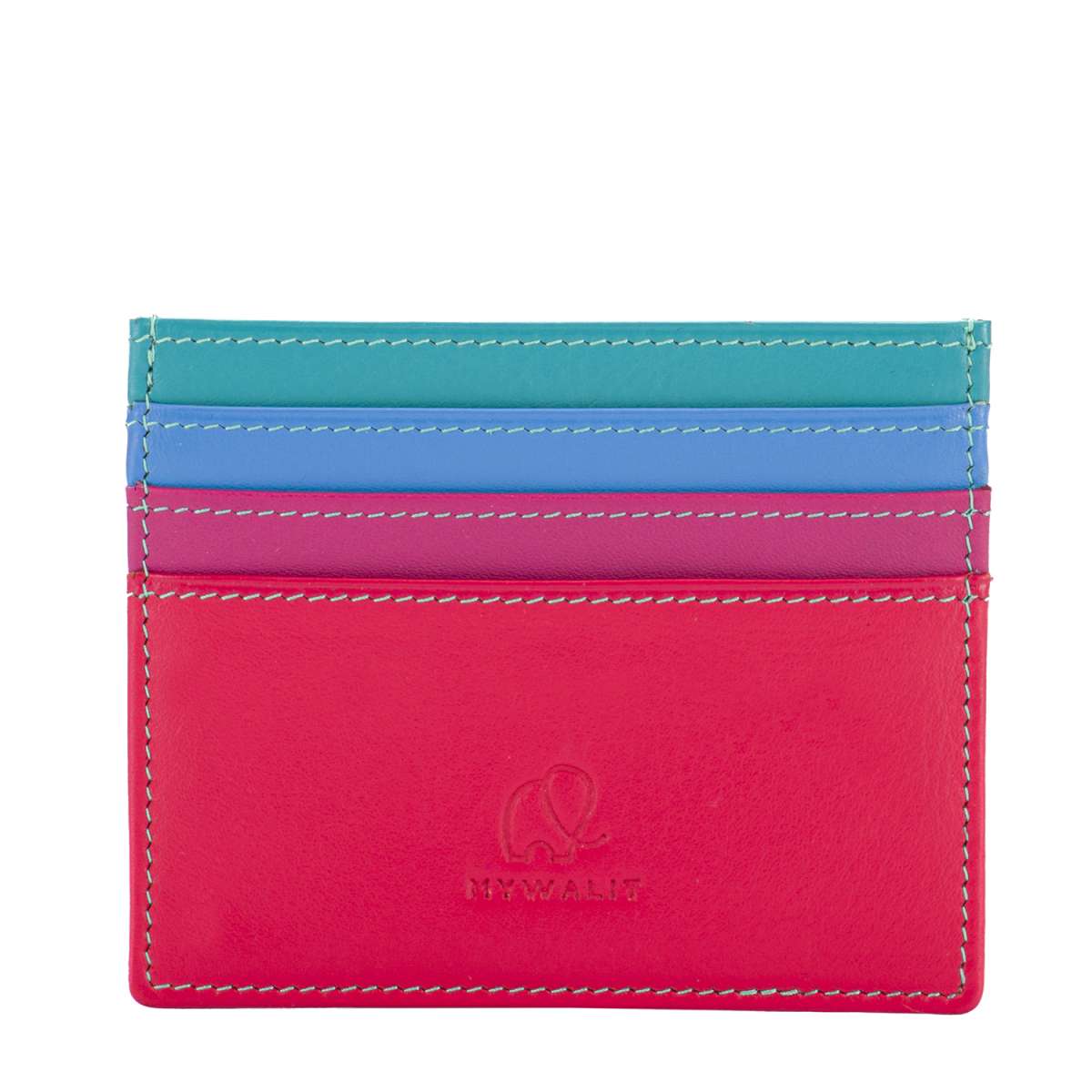MYWALIT - Portefeuille Mywalit rose à double rabat en cuir