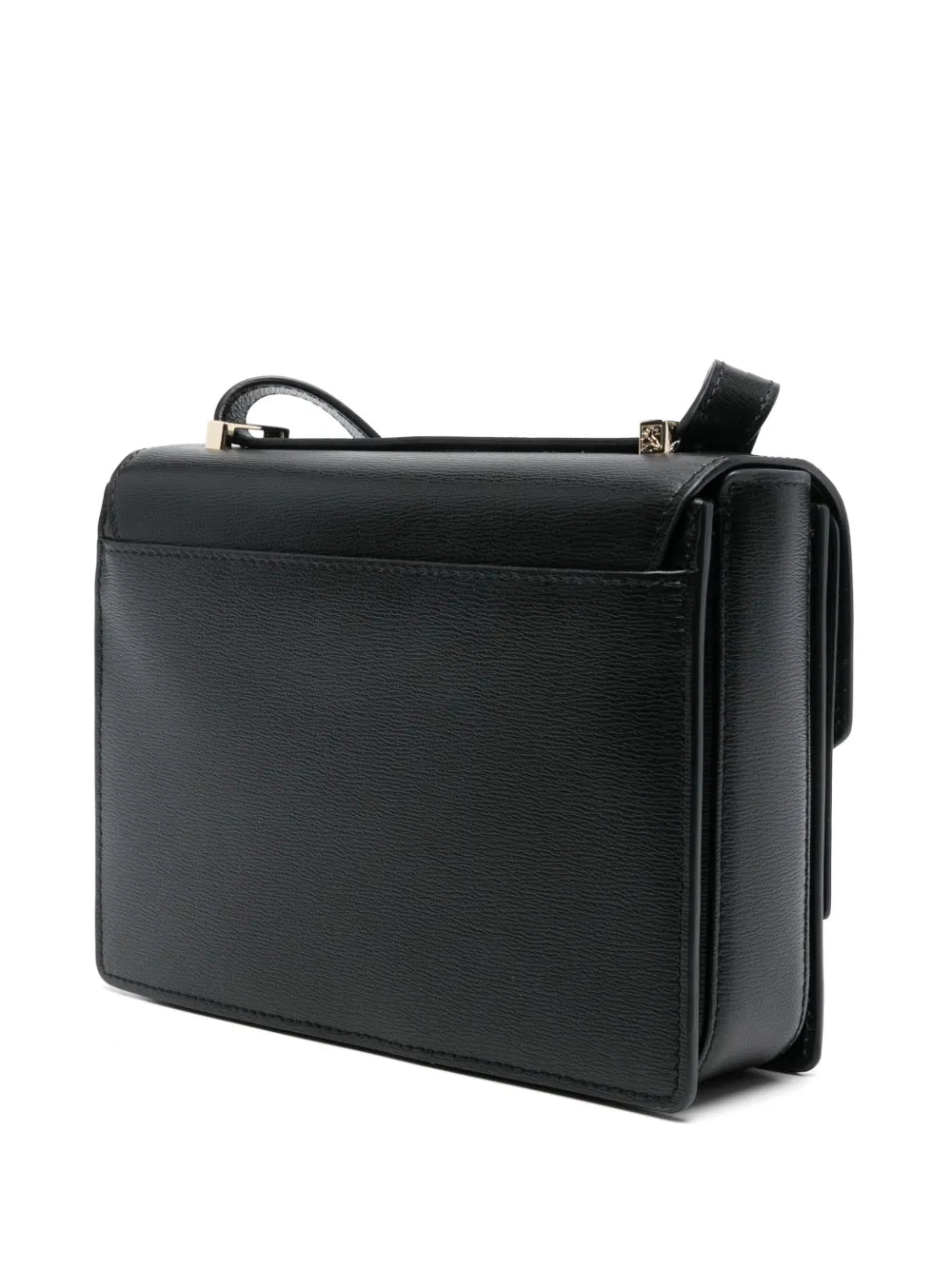 LE TANNEUR - Petit sac à main à rabat en cuir grainé - Naya - Noir