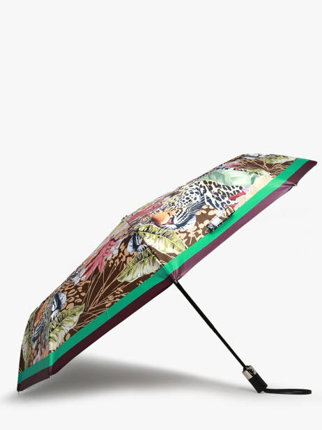 LANCEL PARAPLUIE - Parapluie pliant automatique Lancel Jungle motif palmier