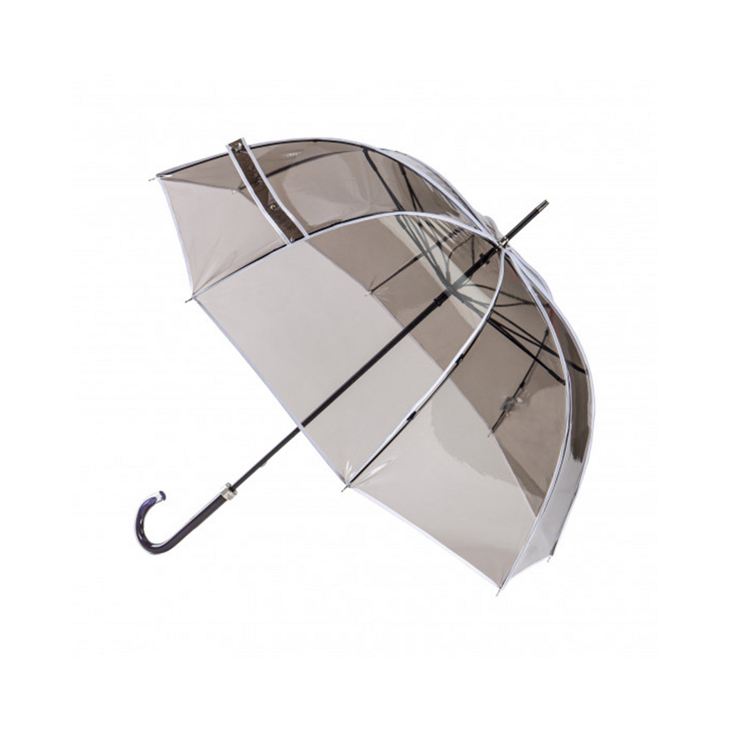 PIGANIOL - Parapluie transparent fumé bordé noir