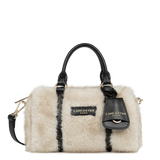 LANCASTER - Petit sac polochon Lancaster Moumoute ecru-noir