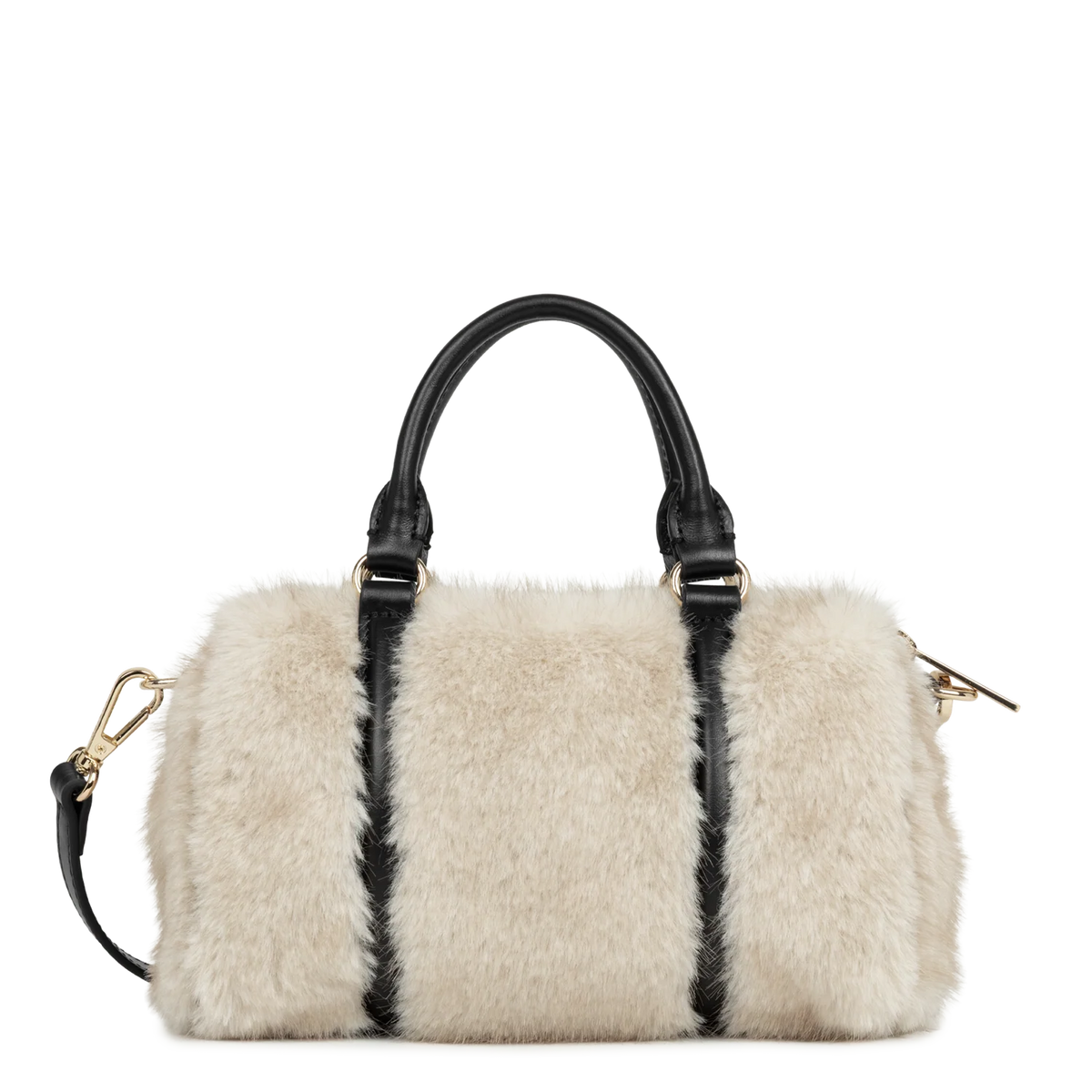 LANCASTER - Petit sac polochon Lancaster Moumoute ecru-noir