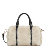 LANCASTER - Petit sac polochon Lancaster Moumoute ecru-noir