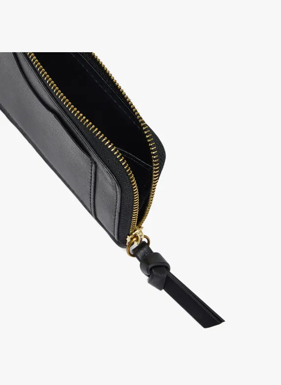 Porte-Cartes De Crédit Zippé Pour Femmes/Hommes - Cuir PU - 6,5x4,1x0,8 Pouces - Compact Et Sécurisé