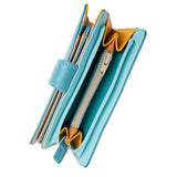MYWALIT - Portefeuille moyen zippé - Bleu clair