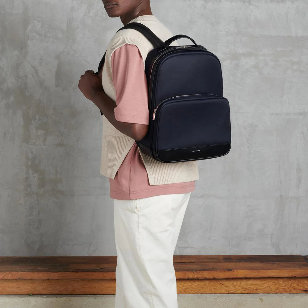 LE TANNEUR - Sac à dos - Gaspard - Noir/Marine