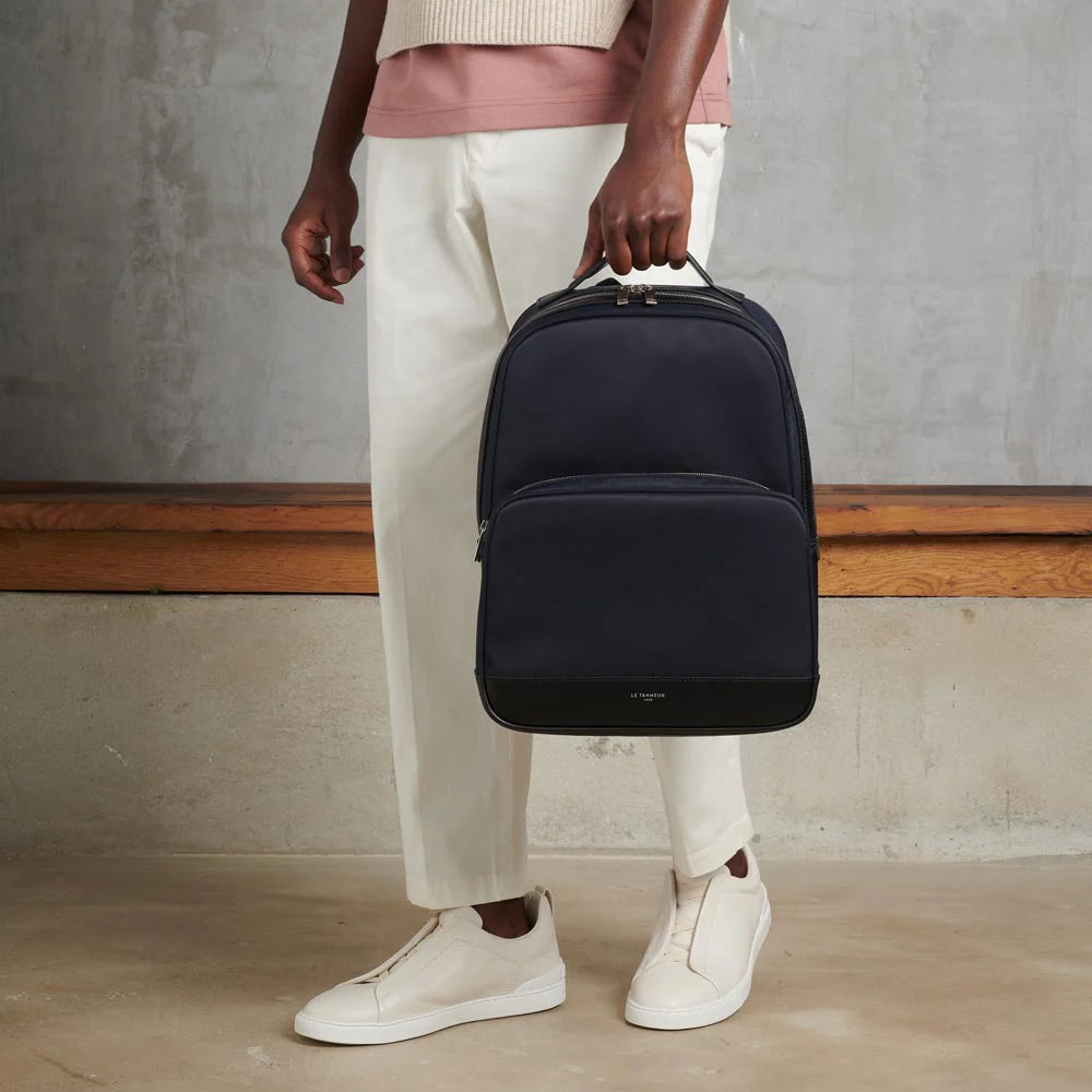 LE TANNEUR - Sac à dos - Gaspard - Noir/Marine