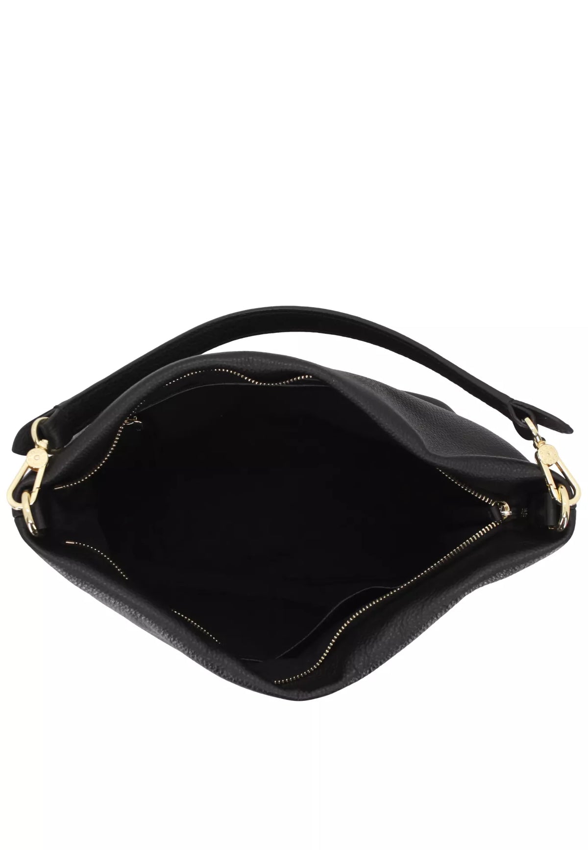 ABRO -Sac porté épaule en cuir grainé EBONY BIG Noir