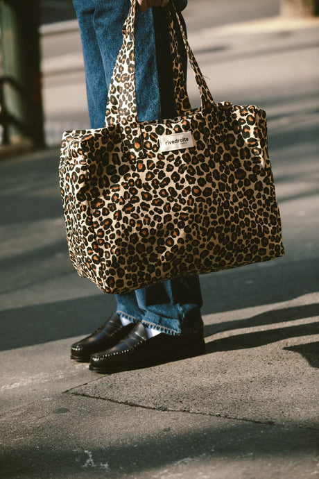 Rive droite  - Sac 24h Célestin Léopard Beige