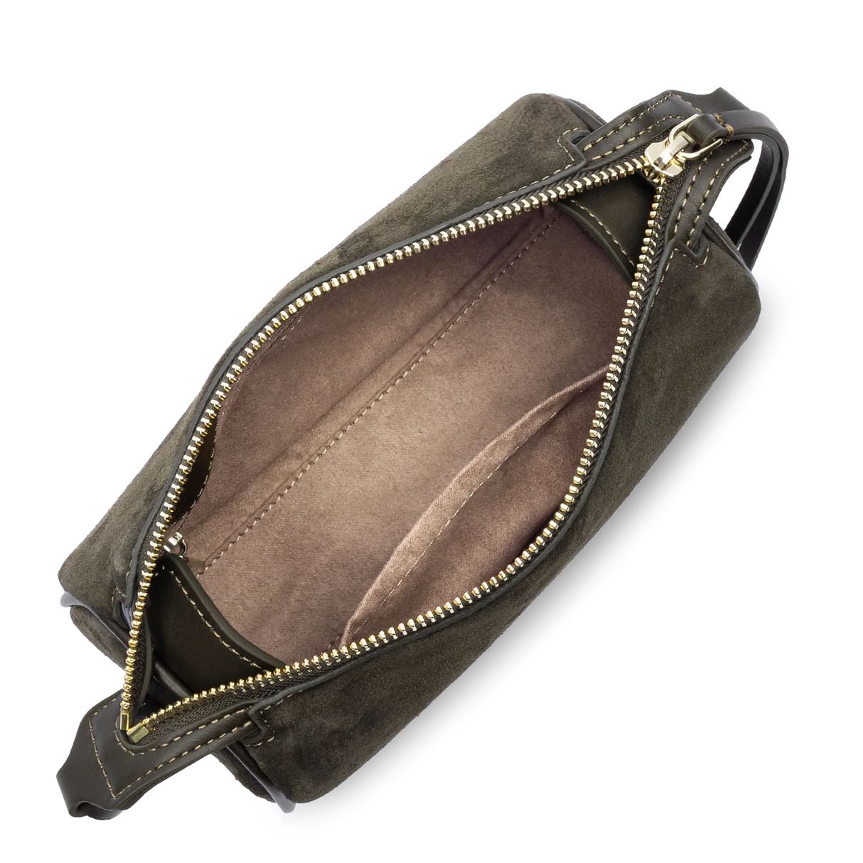 LANCASTER - Petit Sac à main Lancaster Suède Cube kaki