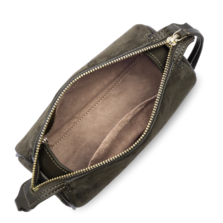LANCASTER - Petit Sac à main Lancaster Suède Cube kaki
