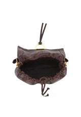 ABRO - Sac porté épaule en cuir lisse TEMI Medium Brun