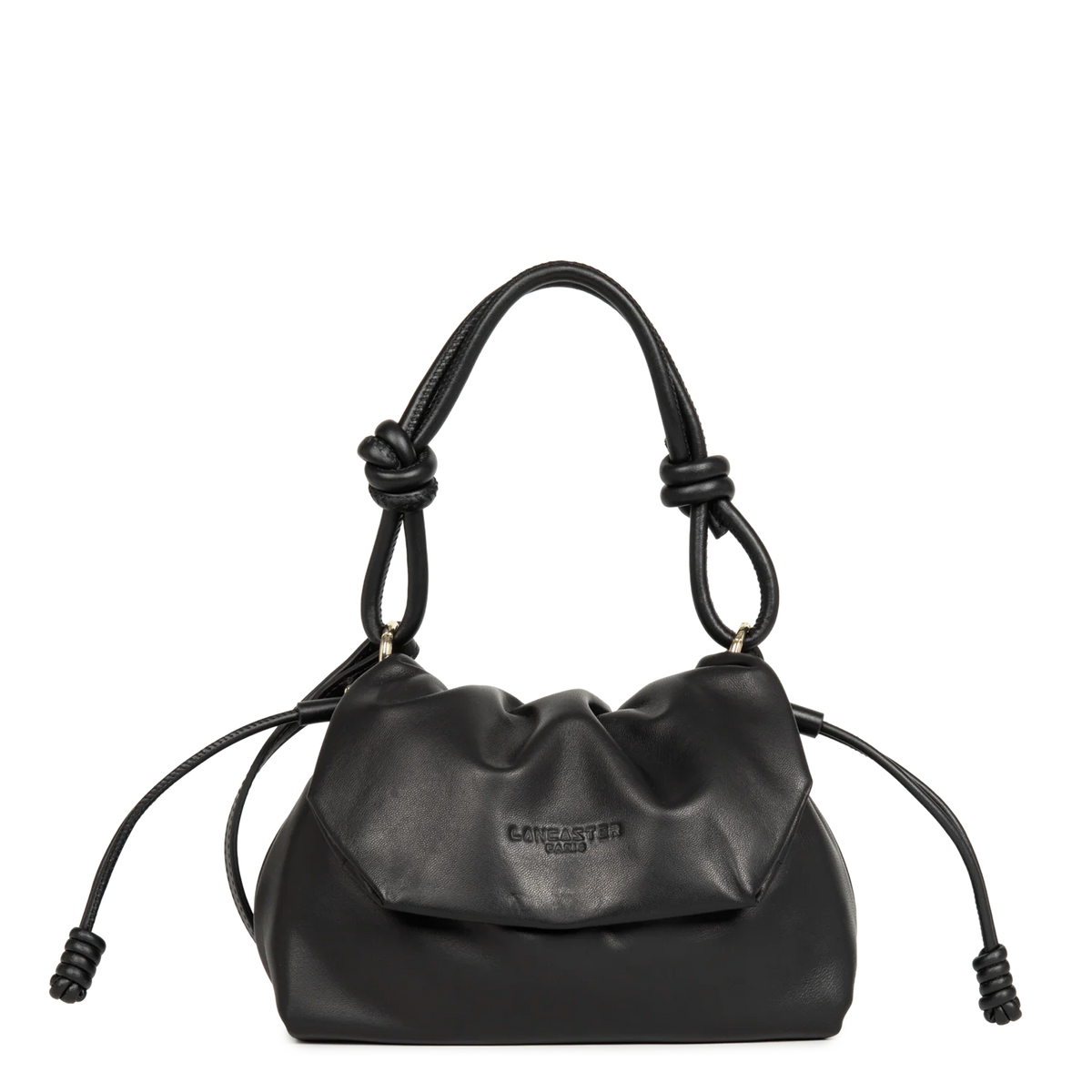 LANCASTER - Petit sac besace Lancaster Lush en cuir d'agneau noir