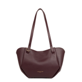 LANCASTER - Sac cabas épaule Lancaster Sierra Haus en cuir grainé bordeaux