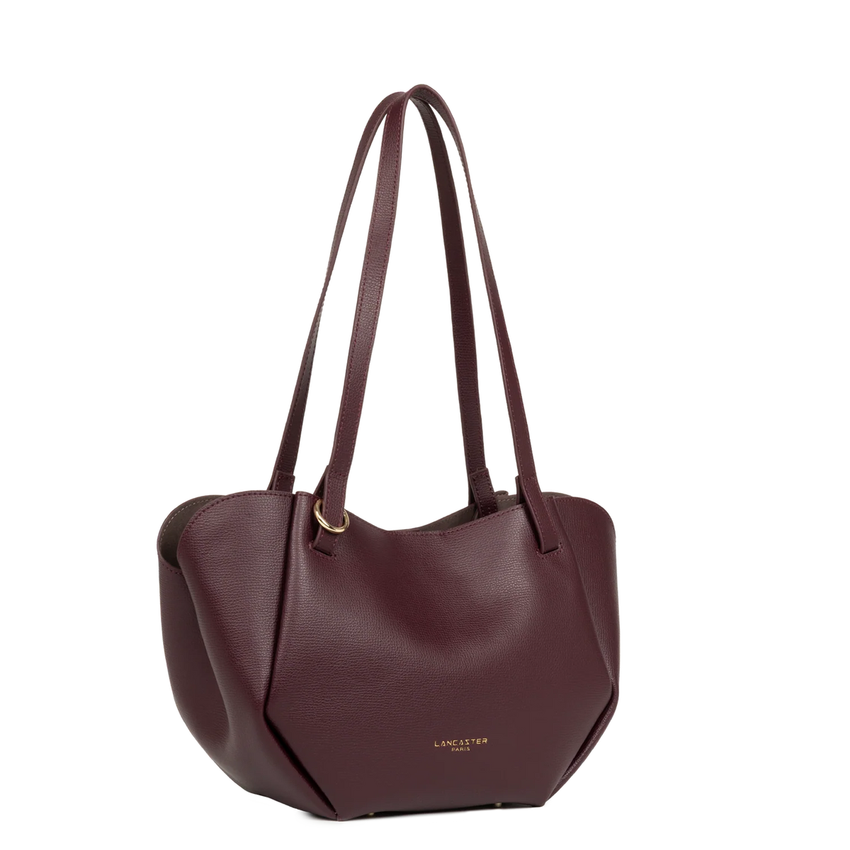 LANCASTER - Sac cabas épaule Lancaster Sierra Haus en cuir grainé bordeaux