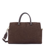 LANCASTER - Porte document cuir velours Marron