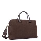 LANCASTER - Porte document cuir velours Marron