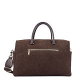 LANCASTER - Porte document cuir velours Marron