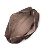 LANCASTER - Porte document cuir velours Marron