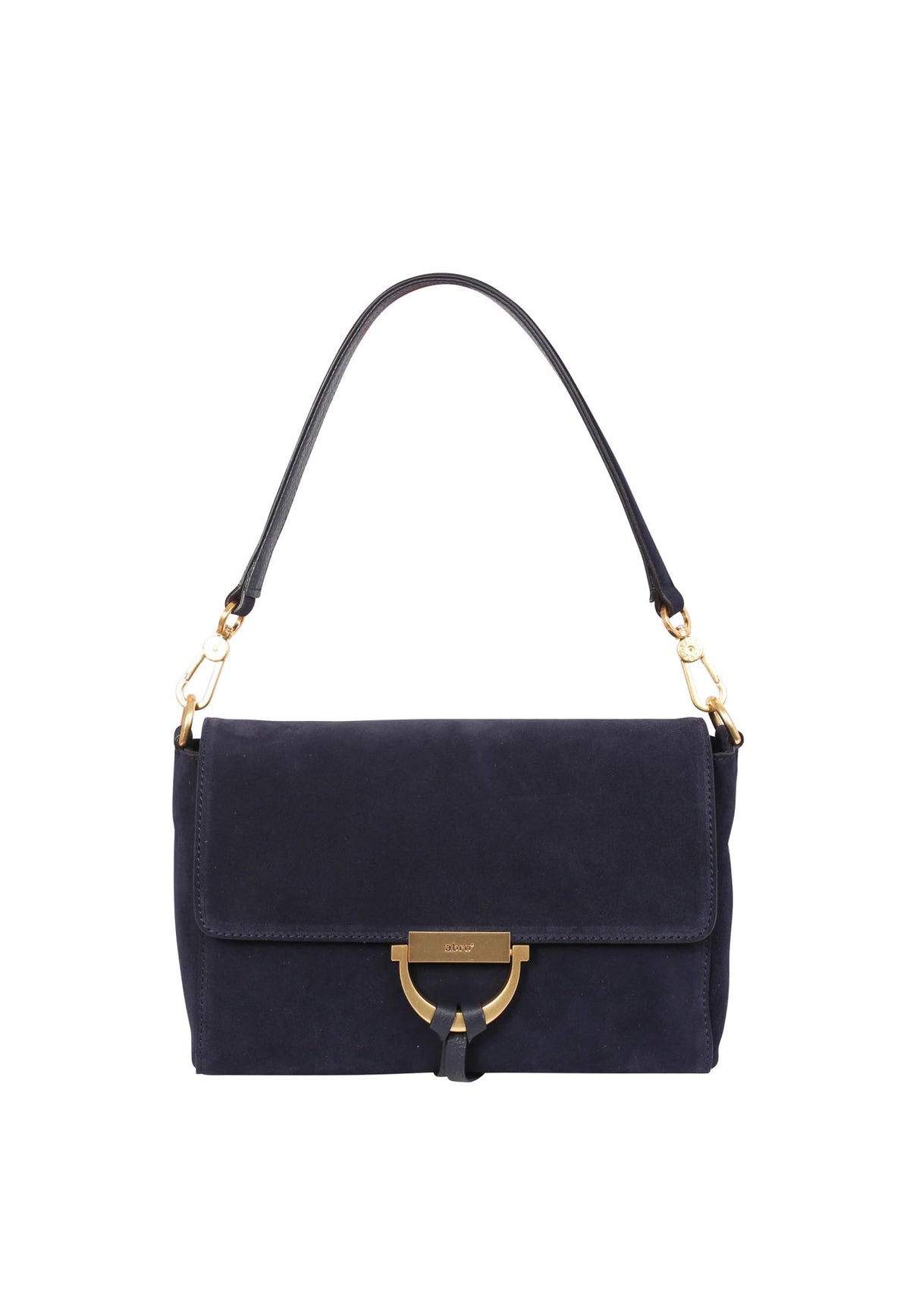 ABRO - Sac porté épaule en daim Navy TEMI – Abro