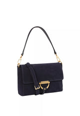 ABRO - Sac porté épaule en daim Navy TEMI – Abro