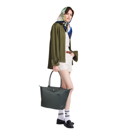 LONGCHAMP - Le Pliage Green - Sac porté épaule L - Graphite